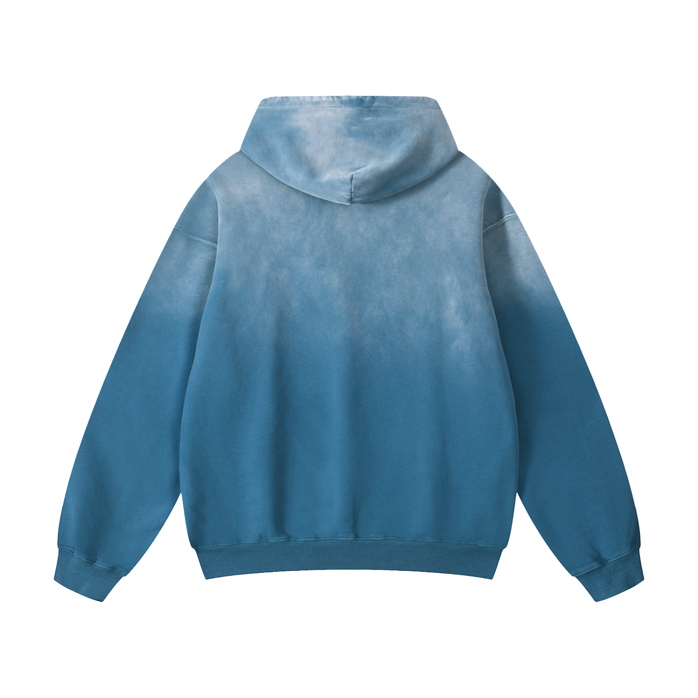Heavyweight Aether Elf Gradient Blue Sunfade Oversized Hoodie