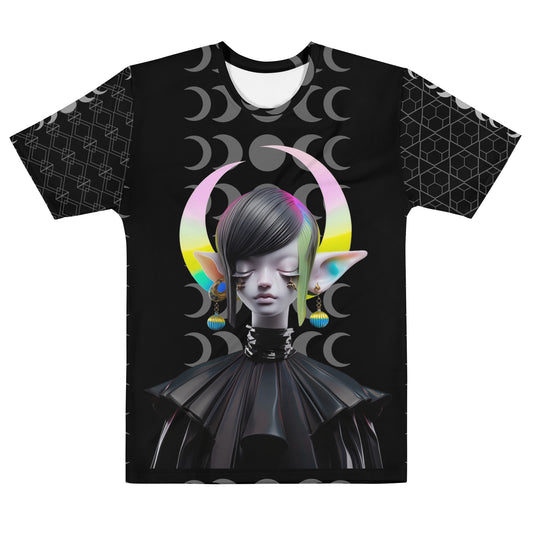 T-shirt Rainbow and Monochrome Moon Elf