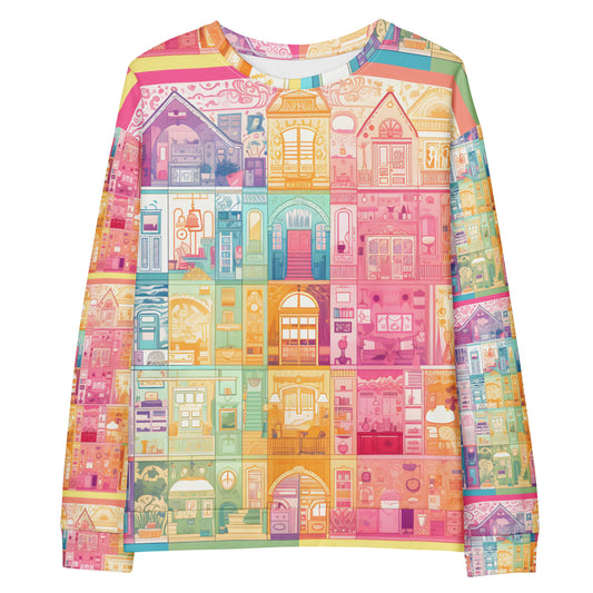 Whimsical rainbow Dollhouse Sweatshirt