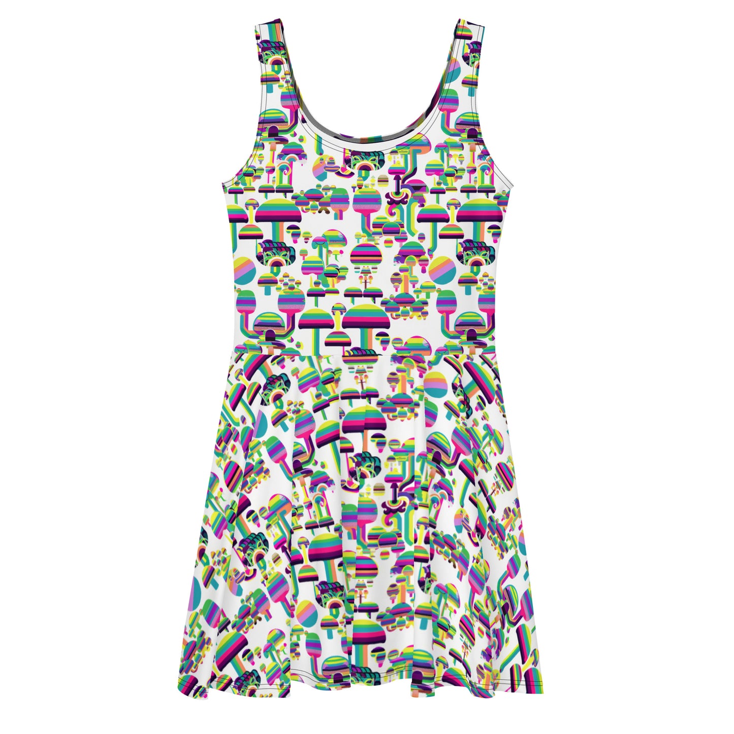 Machine Shrooms Skater Dress