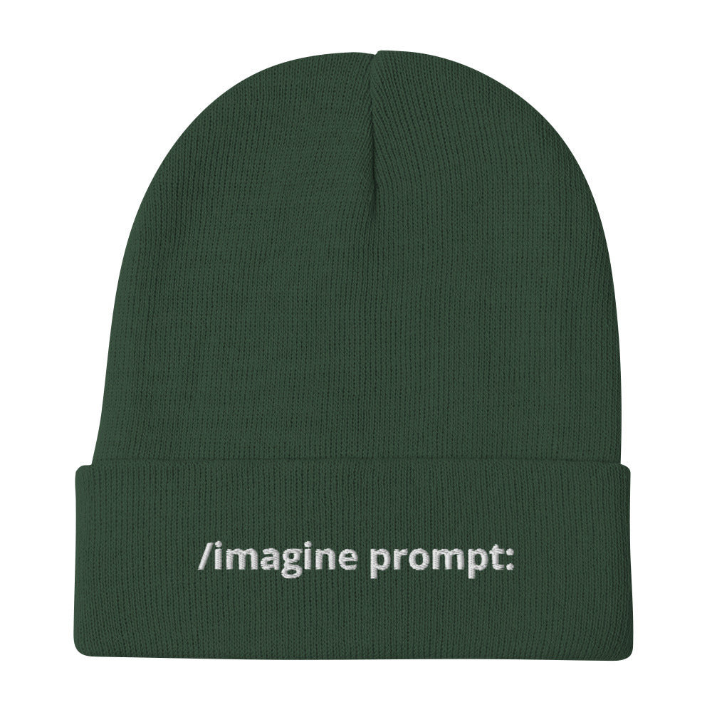 Embroidered Imagine Prompt Beanie